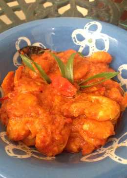 Udang bumbu santan pedas ala Dee (kalio)