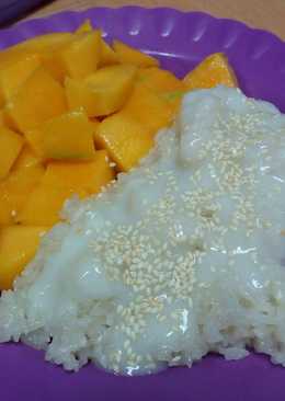 Manggo sticky rice ala bunda naya