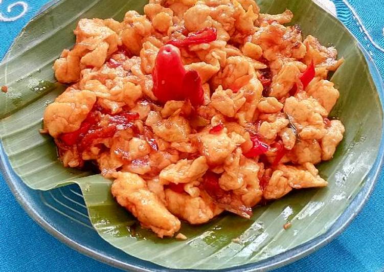 Resep Orak-arik tahu telur pedas Dari Titin Gisa