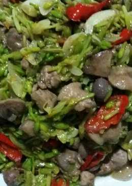 Oseng hati bunga pepaya