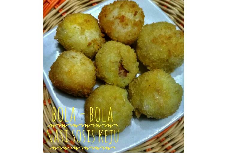 resep makanan Bola - bola nasi sosis keju