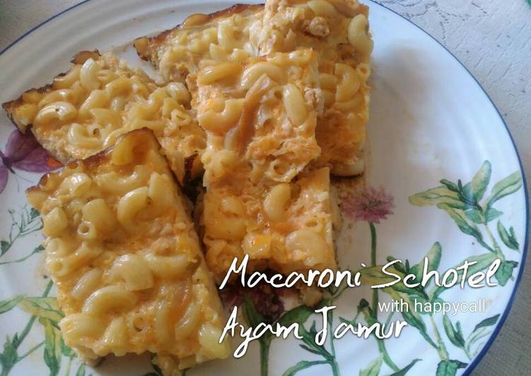 resep makanan Macaroni Schotel Ayam Jamur Happycall