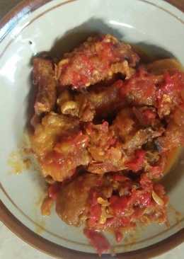 Ayam goreng cantik cabe tomat merah special ala bunda lestri