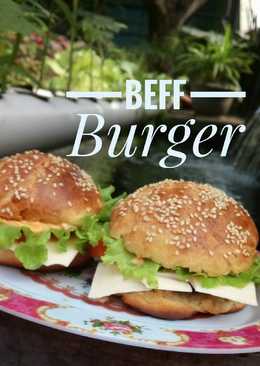 Beef Burger Komplit plus Rice Burger