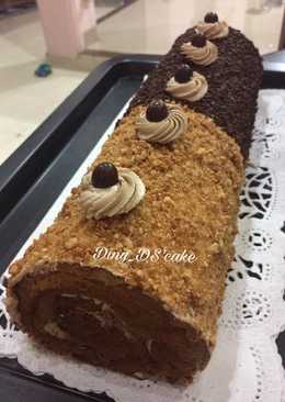 Roll cake mocca nougat