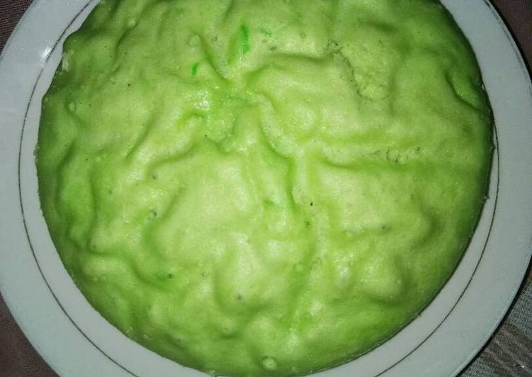 resep lengkap untuk Bolu pandan kukus menul-menul no Timbangan