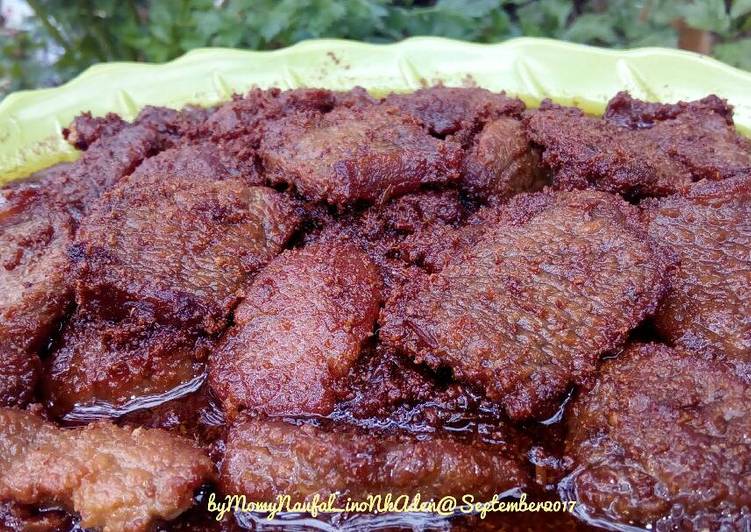 bahan dan cara membuat Rendang daging tradisional & tips memotong daging #kitaberbagi