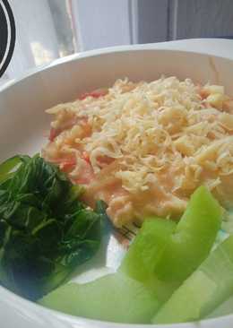 Spaghetti Creamy Tomat ayam