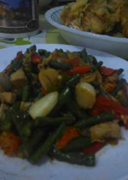 Tumis kacang panjang teri medan super pedas