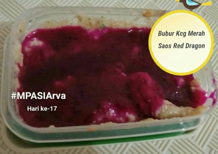 cara membuat Bubur Kacang Merah Saos Red Deagon