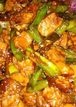 Oseng Tempe kacang panjang Saus Tiram