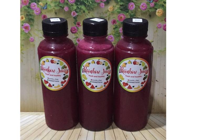 gambar untuk resep Diet Juice Papaya Dragon Fruit Beetroot Orange