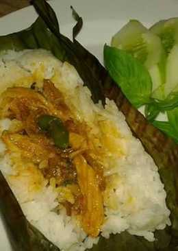 Nasi Bakar Ayam Jamur (tanpa santan)