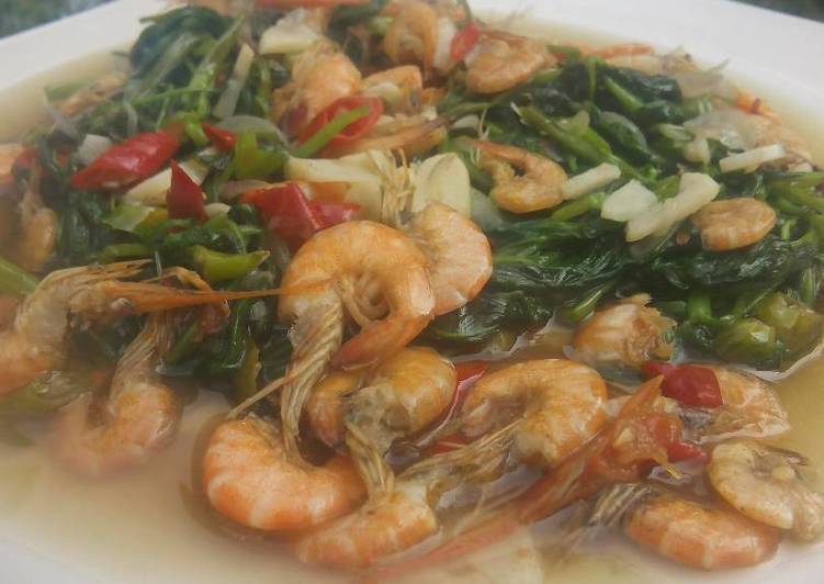 resep makanan Oseng udang kangkung