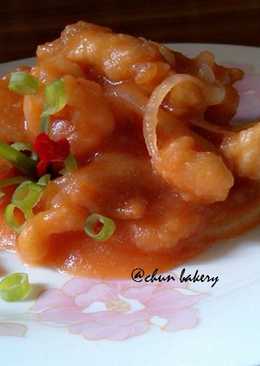 Kakap asam pedas with homemade tomato sauce