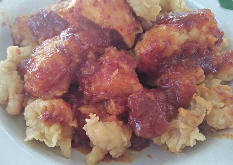 gambar untuk resep Ayam krispi saus pedas
