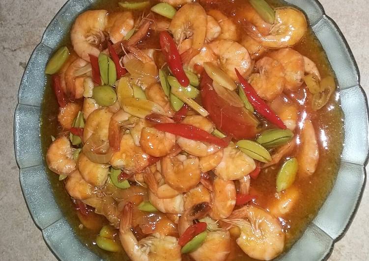 resep masakan Udang petai asam manis