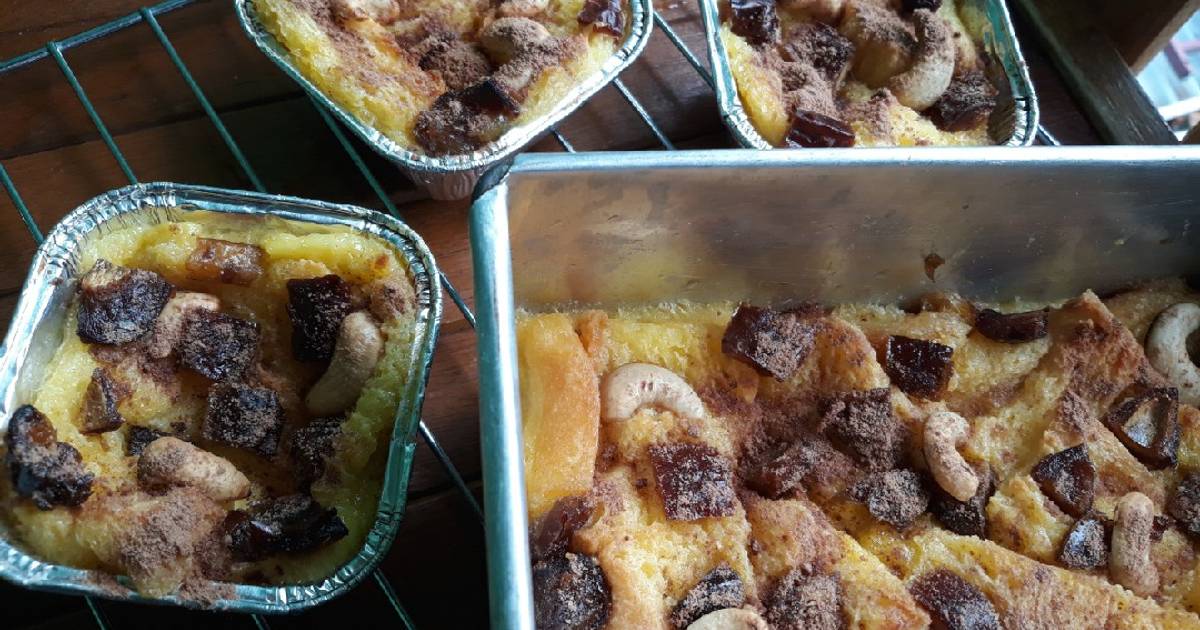 4 resep puding  roti topping  mete enak dan sederhana Cookpad