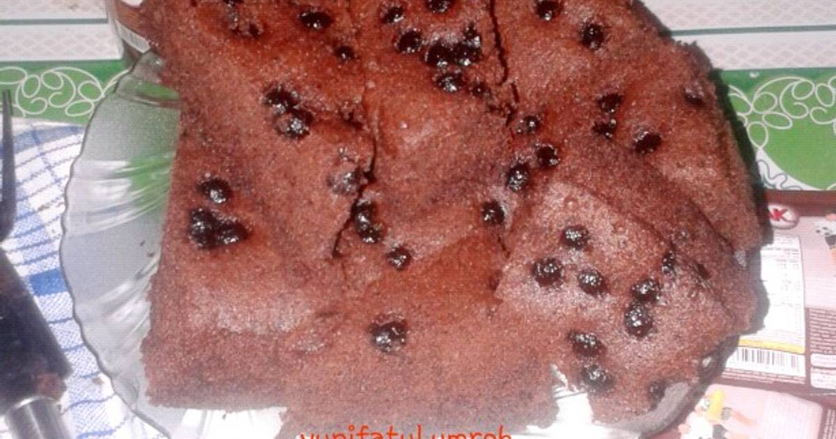 Resep Brownies chococip kukus simple.... yummy!!! Step by step....