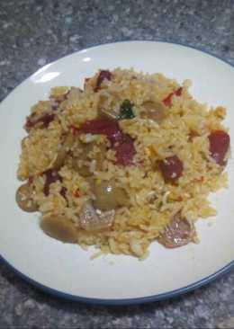 Nasi goreng bakso dn sosis