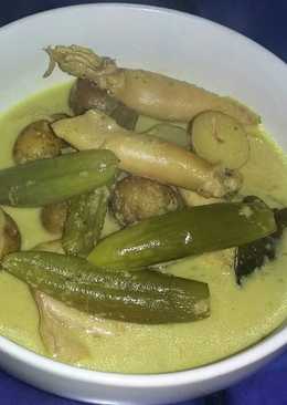 Gulai cumi asin&terung telunjuk