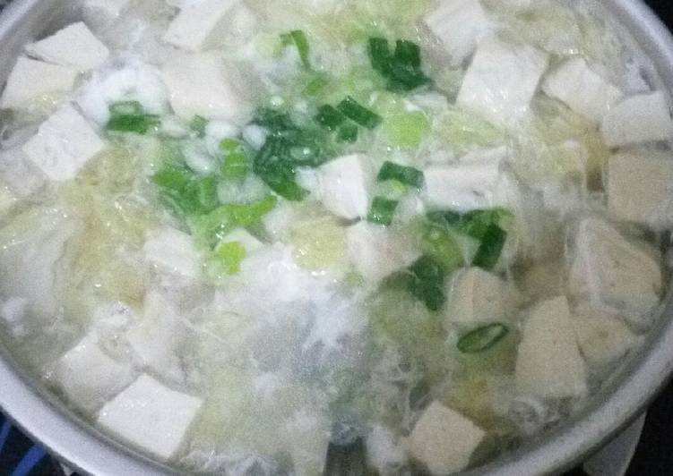 gambar untuk resep Sup tahu sutra sawi putih