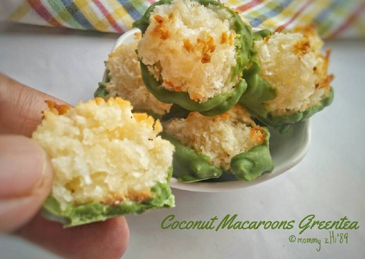 resep lengkap untuk Coconut Macaroons Greentea