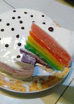 Rainbow Cake (kukus)