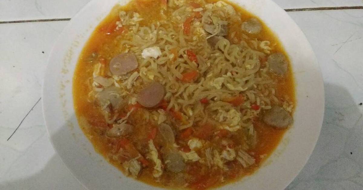 111 resep mie rebus sosis enak dan sederhana Cookpad