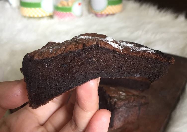 bahan dan cara membuat Brownie Cake (flourless) keto/ debm