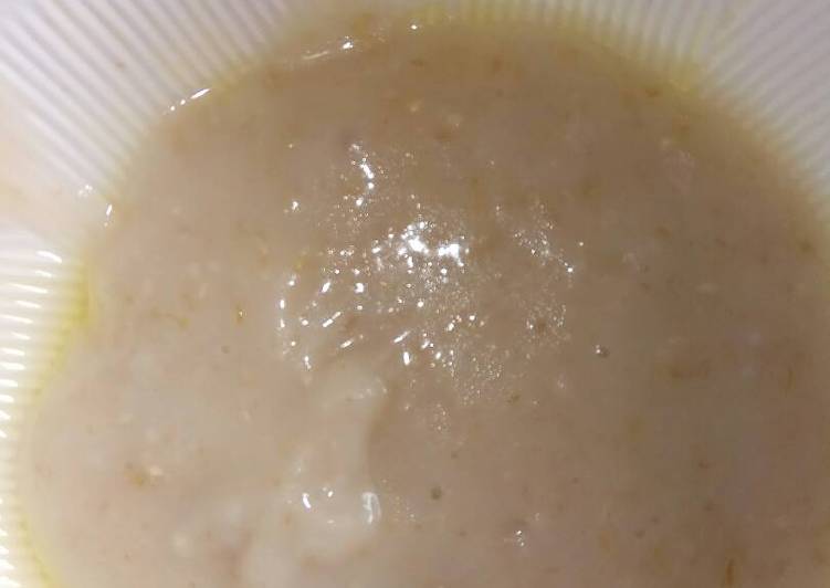 resep makanan Mpasi menu tunggal 6+ : Bubur Gandum (oatmeal)