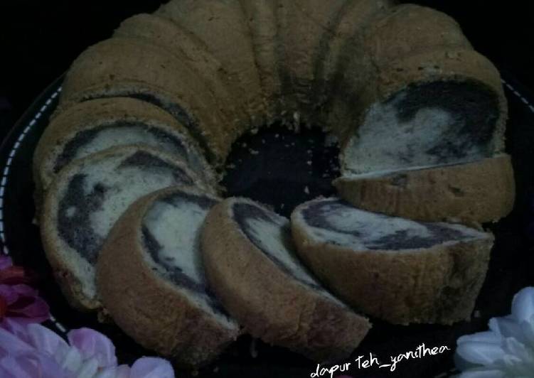 resep makanan Bolu Pisang Marmer Lembut Super Moist, No Seret