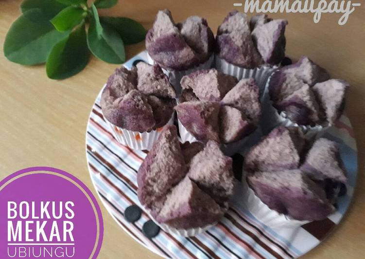 resep Bolkus mekar ubi ungu