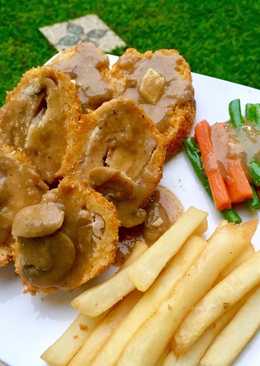 Ayam Gulung Saus Jamur