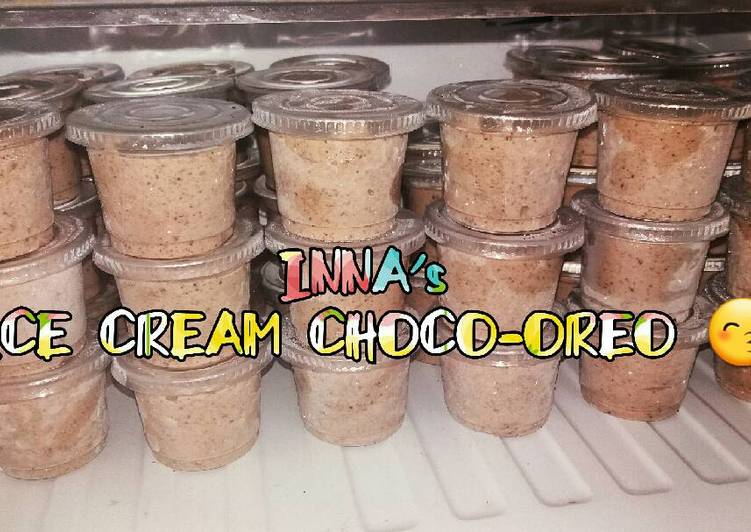 bahan dan cara membuat Homemade Ice Cream Choco-Oreo