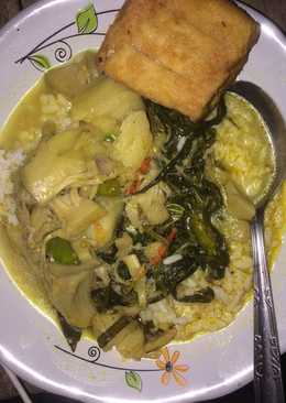 Gulai nangka daun singkong