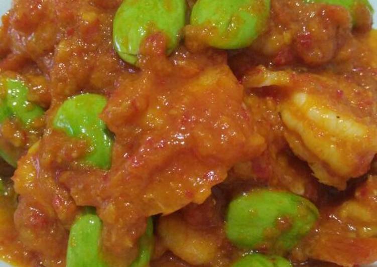 gambar untuk resep Sambel udang petai pedes endesss