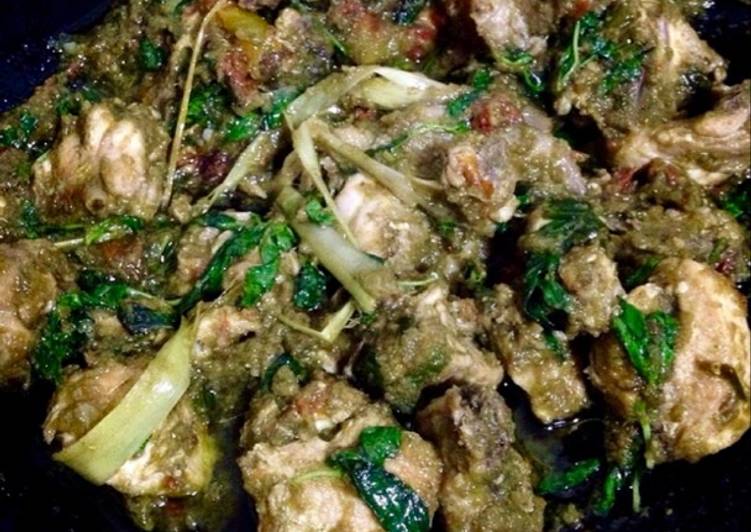 resep lengkap untuk Ayam rica - rica cabai hijau kemangi