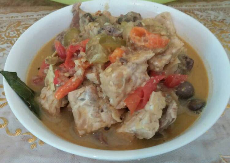 resep Garang Asem Tempe Ati Ampela