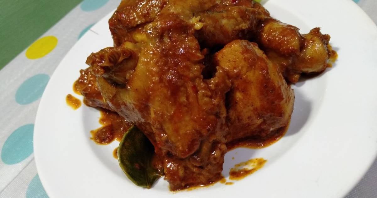 1 129 resep rendang ayam bumbu sederhana enak dan 