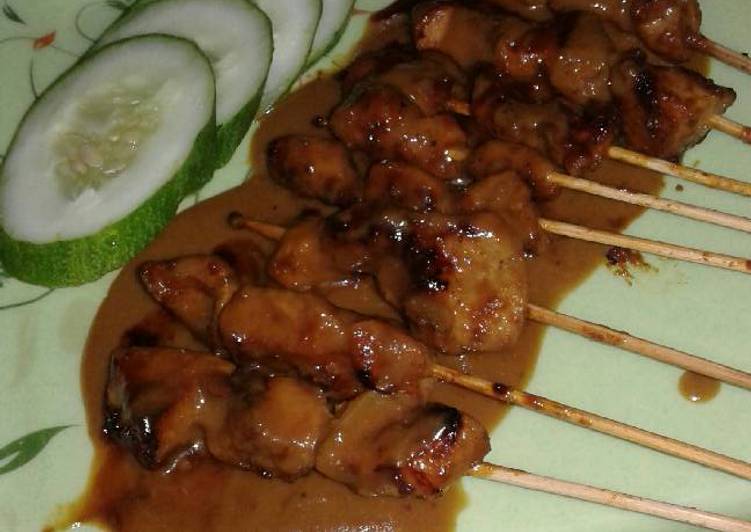 resep lengkap untuk Sate ayam panggang teflon