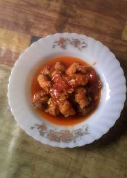 Ayam goreng tepung saos asam manis