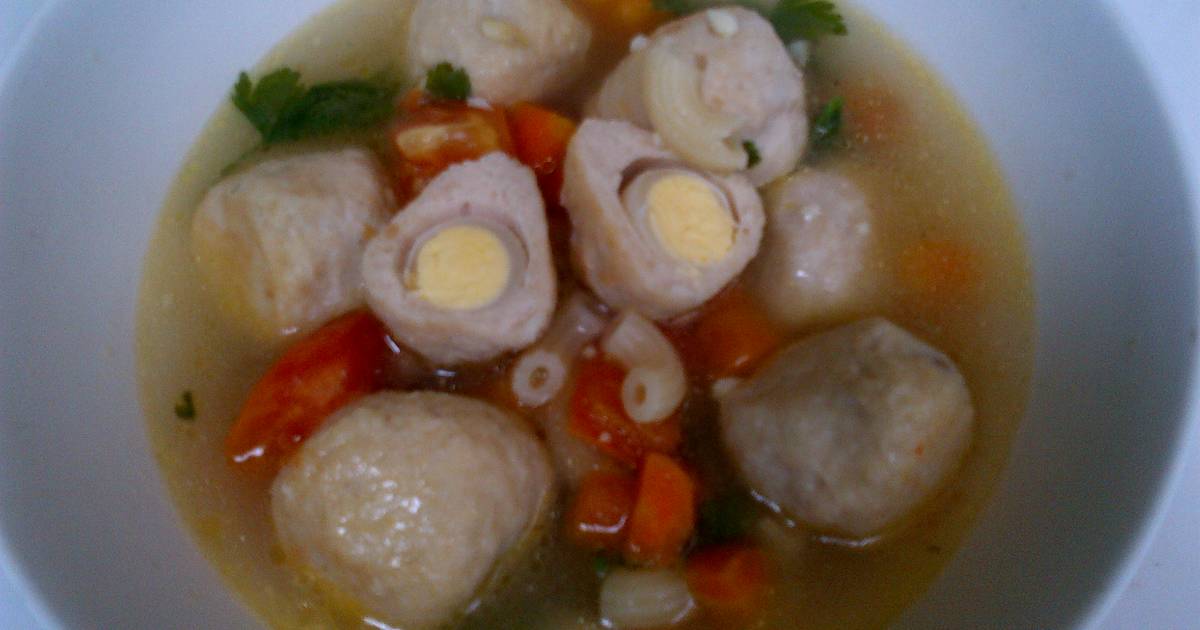 Resep Sop baso ayam isi telur puyuh ala mimi Askhana