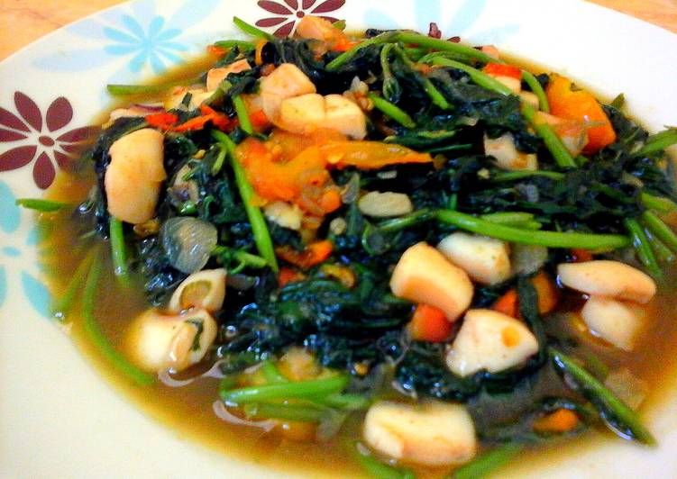 Resep Daun Ketela Rambat Cah Cumi^^ Karya Momy Leena