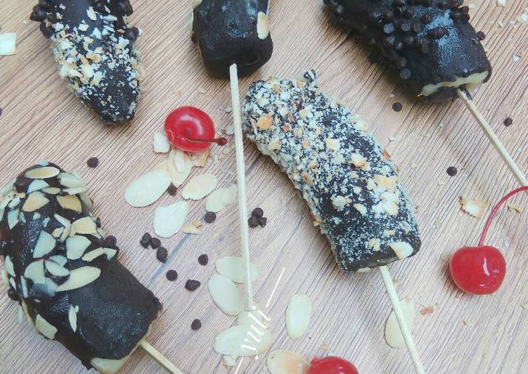 cara membuat Frozen banana pops #indonesiamemasak