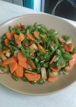 Oseng buncis wortel tahu