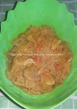 Tumis Pepaya Muda Pedas