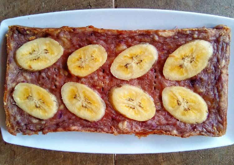 gambar untuk resep makanan Taro Banana Cake / Kue Ubi Pisang (snack mpasi for baby 8m+)