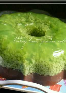 Puding Lumut Pandan Coklat