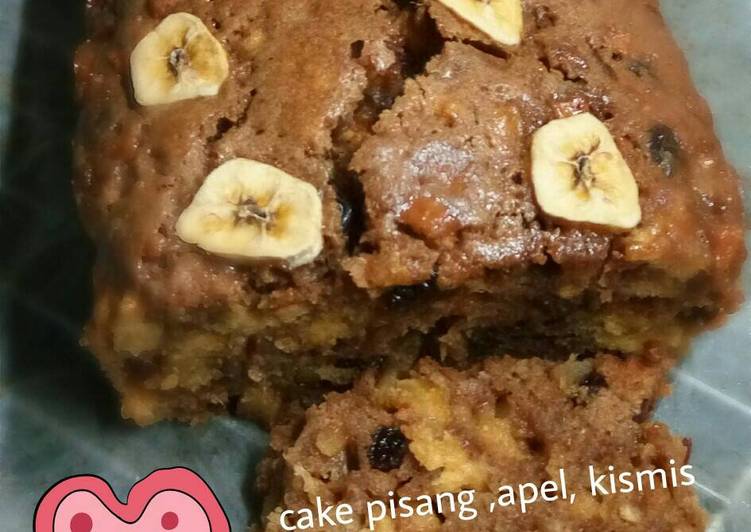 Resep Cake pisang,apel,kismis Kayu manis Karya Inung Kartika